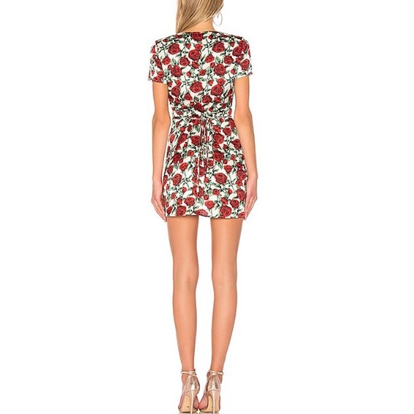 WYLDR red rose wrap dress - Picture 4 of 6